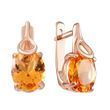 Серьги Lubavin из красного золота с цитрином С060Ц