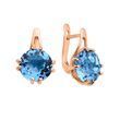 Серьги Lubavin из красного золота с кварцем С106_bluekvarz